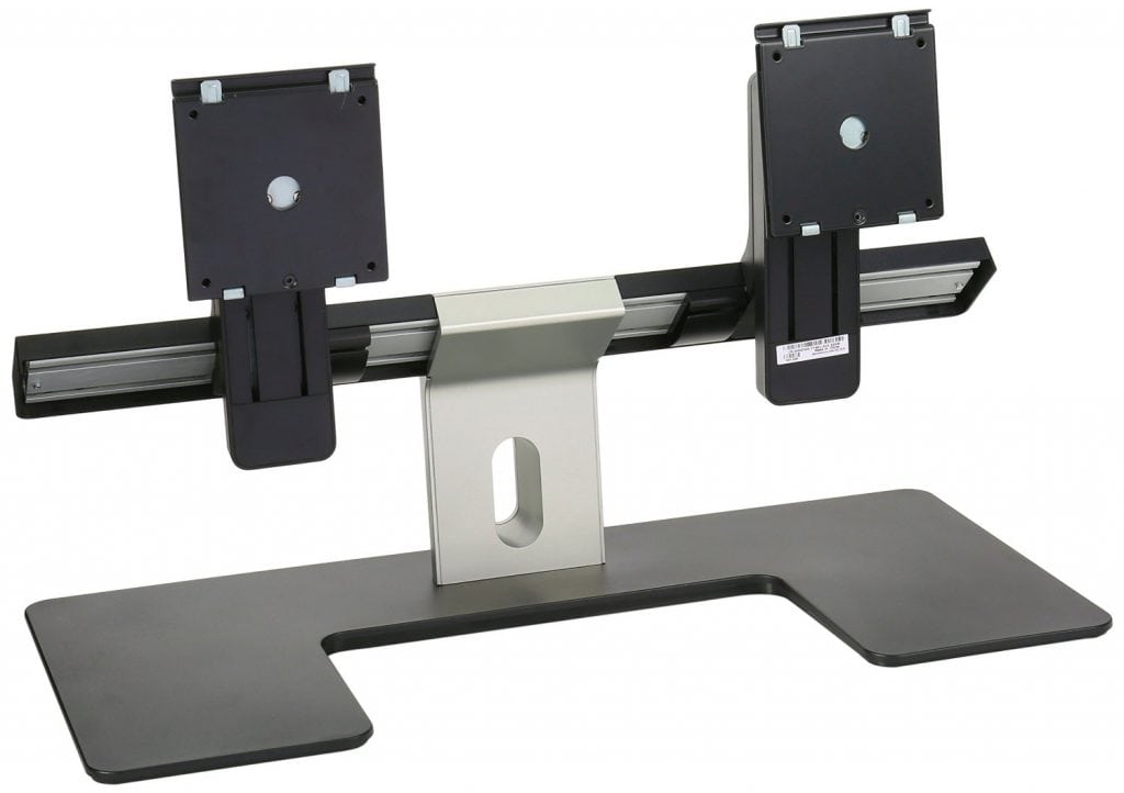 Halter Freestanding DualTwo LCD Monitor Desk Stand Holds Monitors